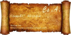 Csapó Alinka névjegykártya